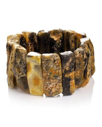 Raw Amber Beaded Bracelet The Volcano, image 