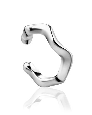 Curly Design Silver Cuff The Liquid, image 