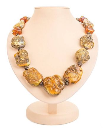 Raw Amber Beaded Necklace The Indonesia, image 