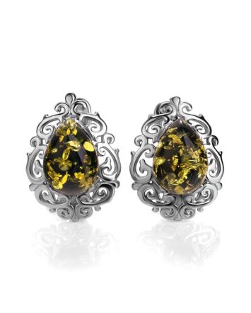 Amber Earrings In Sterling Silver The Luxor, image 