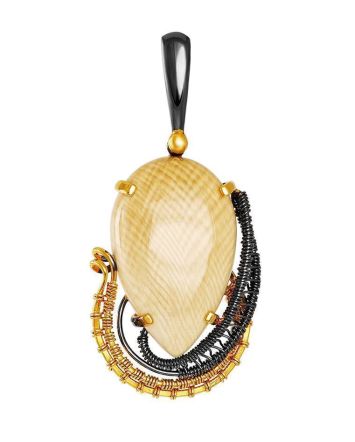 Gold-Plated Pendant With Natural Mammoth Tusk The Era, image 