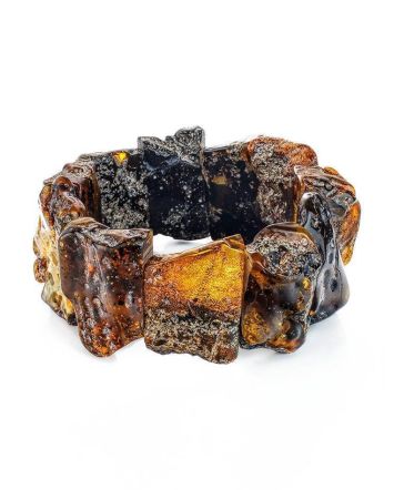 Raw Amber Beaded Bracelet The Volcano, image 