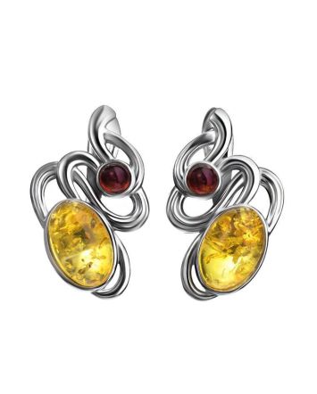 Adorable Amber Earrings In Sterling Silver The Fairy, image 