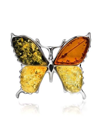 Amber Brooch In Sterling Silver The April, image 