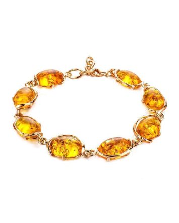 Link Amber Bracelet In Gold Plated Silver The Vivaldi, image 