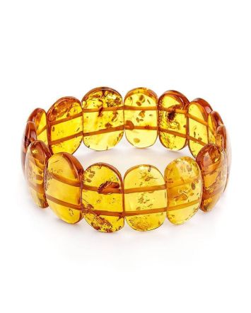 Lemon Amber Flat Beaded Bracelet, image 