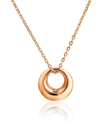 Rose Plated Silver Necklace The Liquid, image 