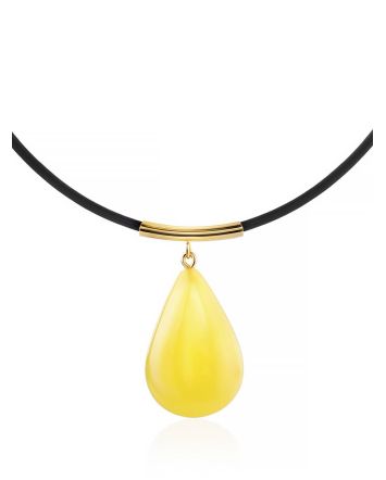 Ethnic Style Amber Pendant Necklace, Length: 40, image 