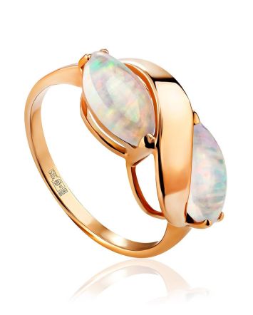 Stylish Gold Opal Ring, Ring Size: 8.5 / 18.5, image 