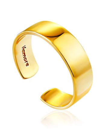 Sleek Gilded Silver Adjustable Ring The ICONIC, Ring Size: Adjustable, image 