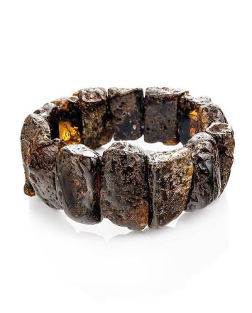 Natural Black Amber Bracelet The Volcano, image 