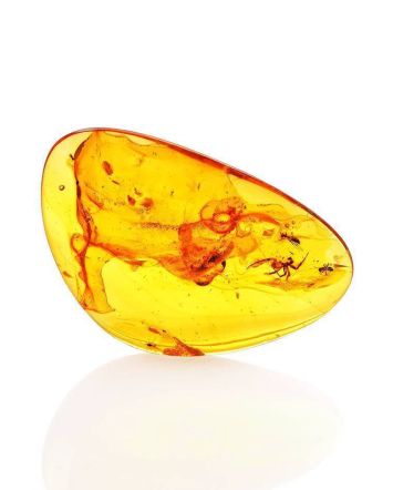 Lemon Amber Stone With Spider Inclusion, image 