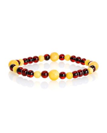 Bright Amber Beaded Bracelet The Prague, image 
