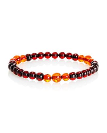 Cherry Amber Ball Beaded Bracelet The Prague, image 