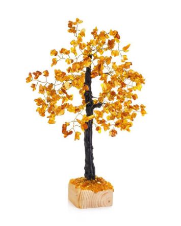 Cognac Amber Decorative Money Tree, image 