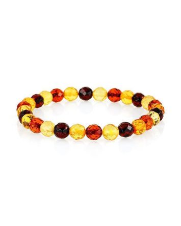 Faceted Multicolor Amber Bracelet The Prague, image 
