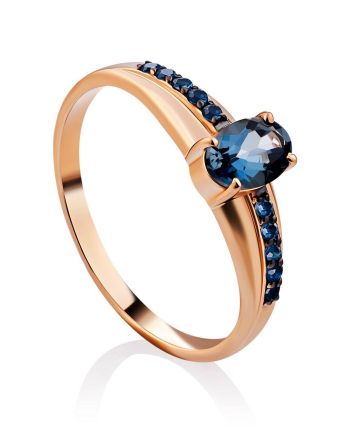 Classy Gold Topaz Ring, Ring Size: 8 / 18, image 
