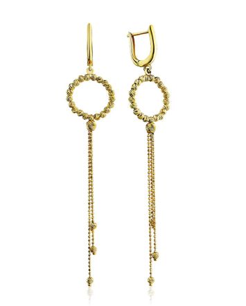 Ultra Feminine Gilded Silver Dangle Earrings The Sparkling, image 