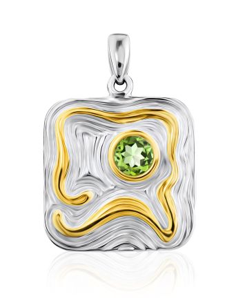 Fabulous Silver Chrysolite Pendant, image 
