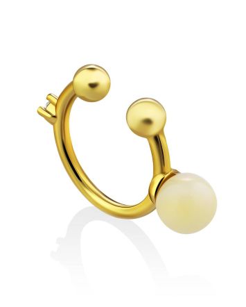 Chic Gilded Silver Amber Ear Cuff The Palazzo, image 