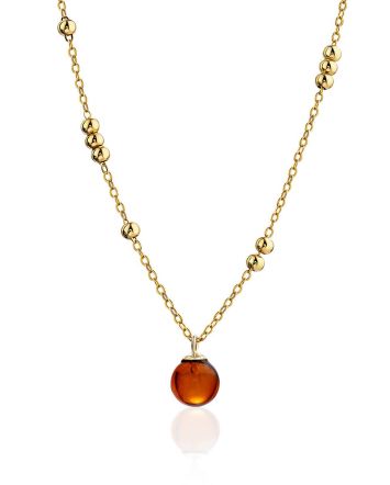 Refined Gilded Silver Amber Necklace The Palazzo, image 