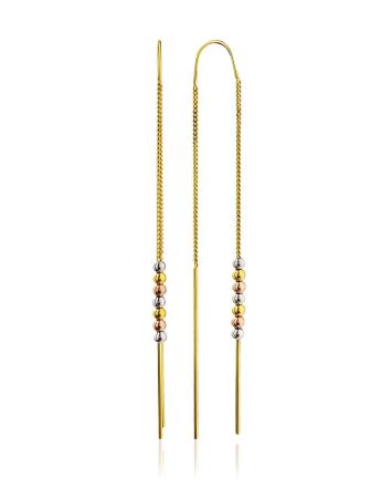 Mix Color Gilded Silver Threader Earrings The Sparkling, image 