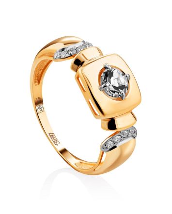 Fabulous Gold Crystal Ring, Ring Size: 6 / 16.5, image 