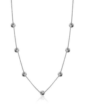 Silver Beaded Chain Necklace The Sparkling, image 