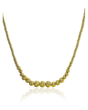 Gilded Silver Beaded Necklace The Sparkling, image 