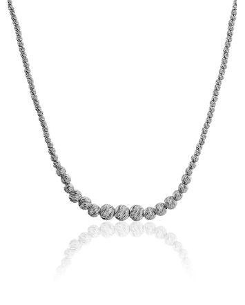 Glittering Silver Beaded Necklace The Sparkling, image 
