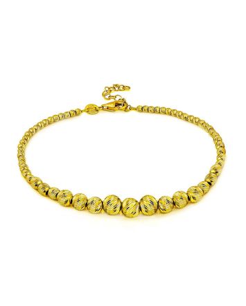 Elegant Gilded Silver Beaded Bracelet The Sparkling, image 