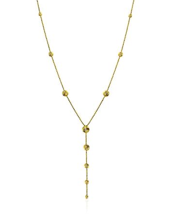 Refined Gilded Silver Tie Necklace The Sparkling, image 