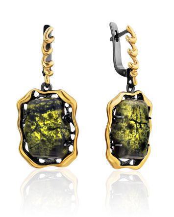 Fabulous Silver Serpentine Dangle Earrings, image 