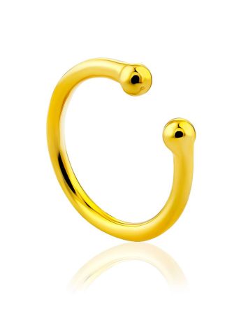 Sleek Gilded Silver Ear Cuff The Liquid, image 