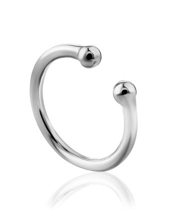 Minimalist Design Silver Ear Cuff The Liquid, image 