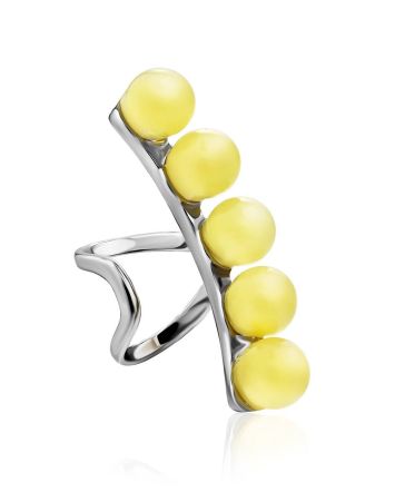 Bold Silver Amber Ear Cuff The Palazzo, image 