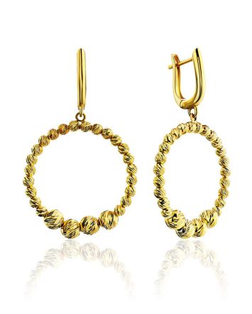 Voluminous Gilded Silver Hoop Design Earrings The Sparkling, image 