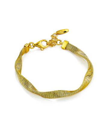 Chain-Mail Design Gilded Silver Bracelet The Silk, image 