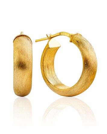 Modern Design Gilded Silver Hoop Earrings The Silk, image 
