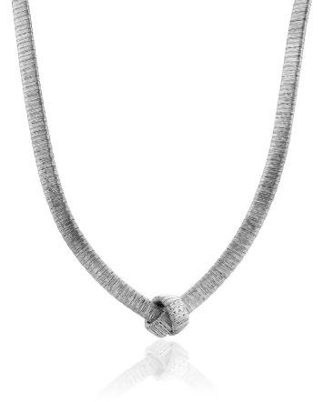 Knot Design Silver Necklace The Silk, image 