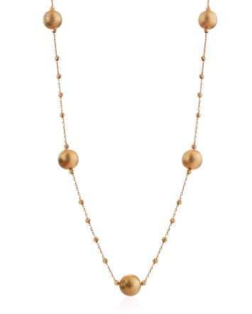 Refined Gilded Silver Beaded Necklace The Silk, image 