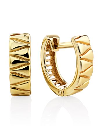 Gilded Silver Half Hoop Earrings, image 