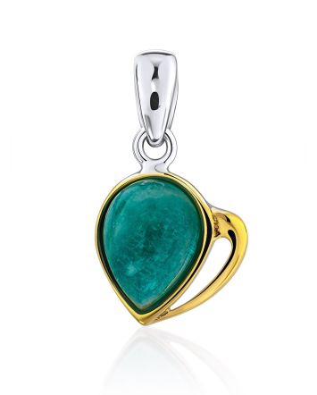 Classy Silver Amazonite Pendant, image 