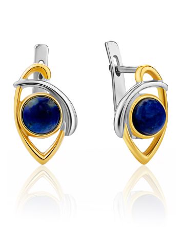Adorable Silver Lapis Lazuli Earrings, image 