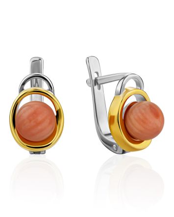 Bright Silver Coral Earrings, image 