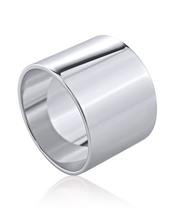 Sterling Silver Wide Band Ring The ICONIC, Ring Size: 6 / 16.5, image 