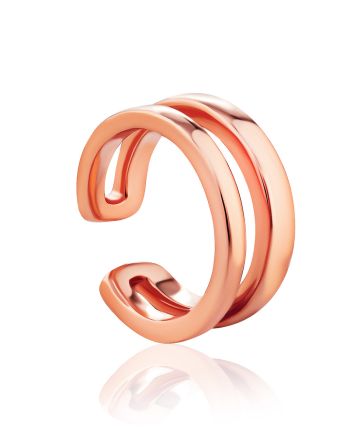 Minimalist Rose Plated Silver Ear Cuff The ICONIC, image 