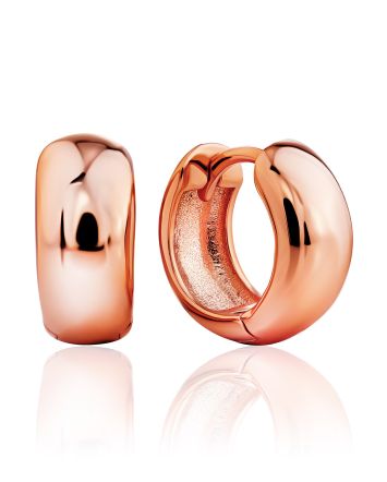 Rose Plated Silver Hoop Earrings The ICONIC, image 