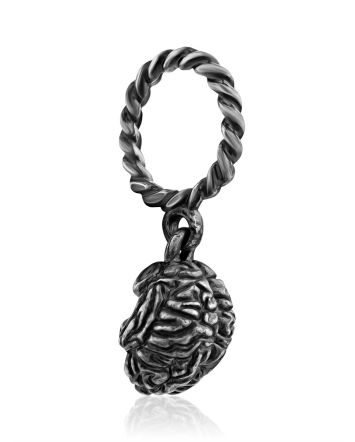Blackened Silver Brain Pendant Hippocrates, image 