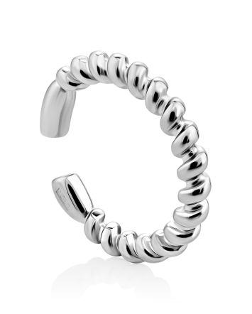 Chic Twisted Design Silver Cuff The Liquid, image 